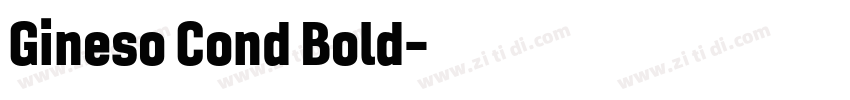 Gineso Cond Bold字体转换 Gineso Cond Bold字体转换